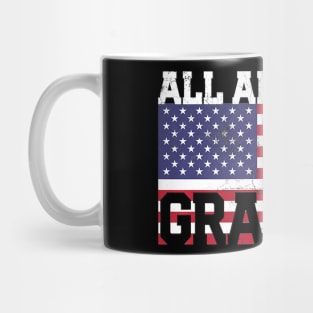 Grandpa 4th of July American Flag USA America Father's Day Mug